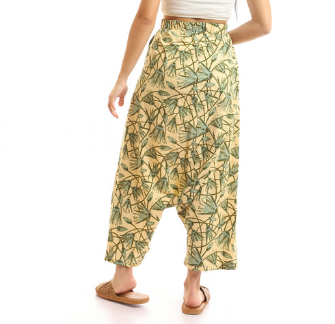 Cotton printed harem pants